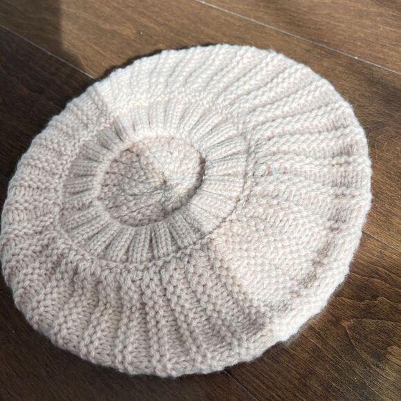 Lauren Ralph Lauren Chunky Garter Stitch Beret Pink - Picture 4 of 4